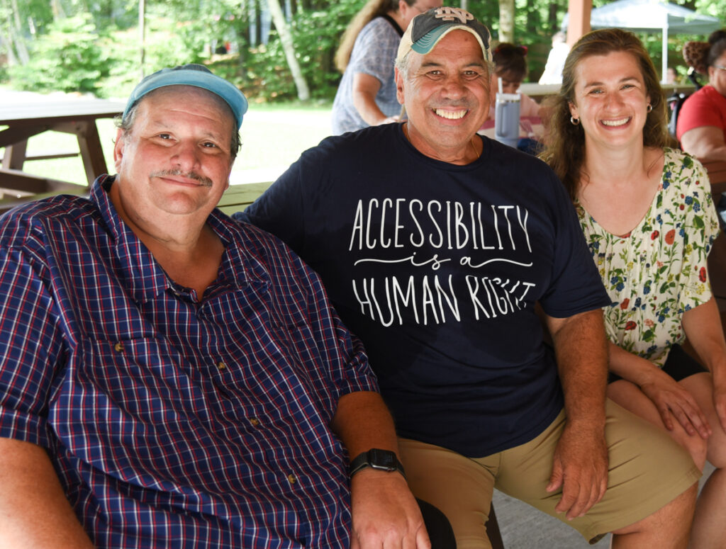 Joe (Easterseals MA and MWCIL Board), David (MWCIL) and Aliza ( MASILC) 