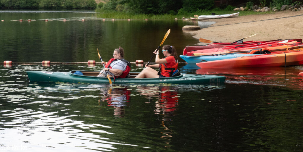 Tammy (former BOD MWCIL) with another person in a kayak