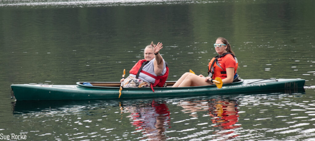 Tammy (former BOD MWCIL) with another person in a kayak
