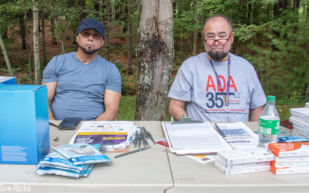 1199 SEIU table with two men