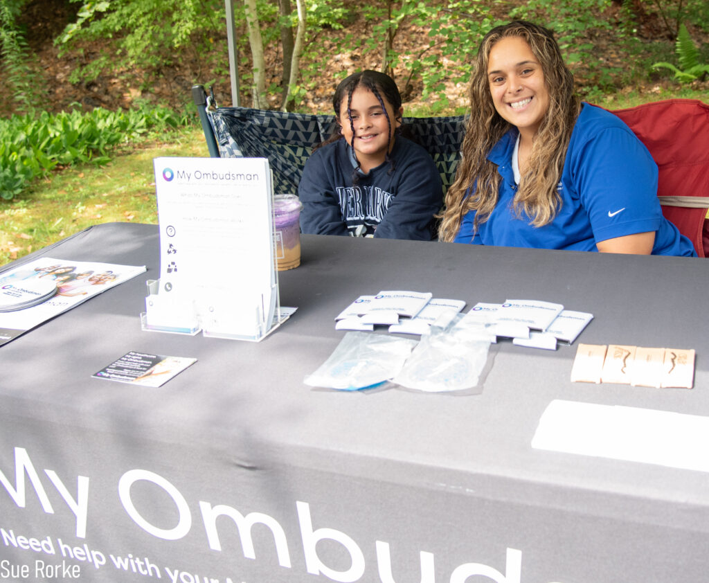 Woman and daughter running My Ombudsman table