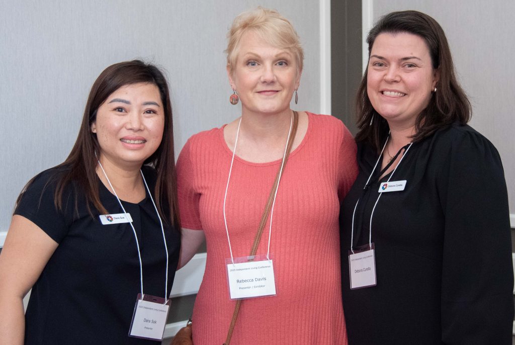 Dara Sok, Rebecca Davis and Debora Curella from the Federation for Children with Special Needs (FCSN)