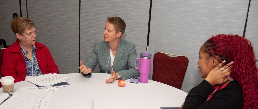 3 women talking