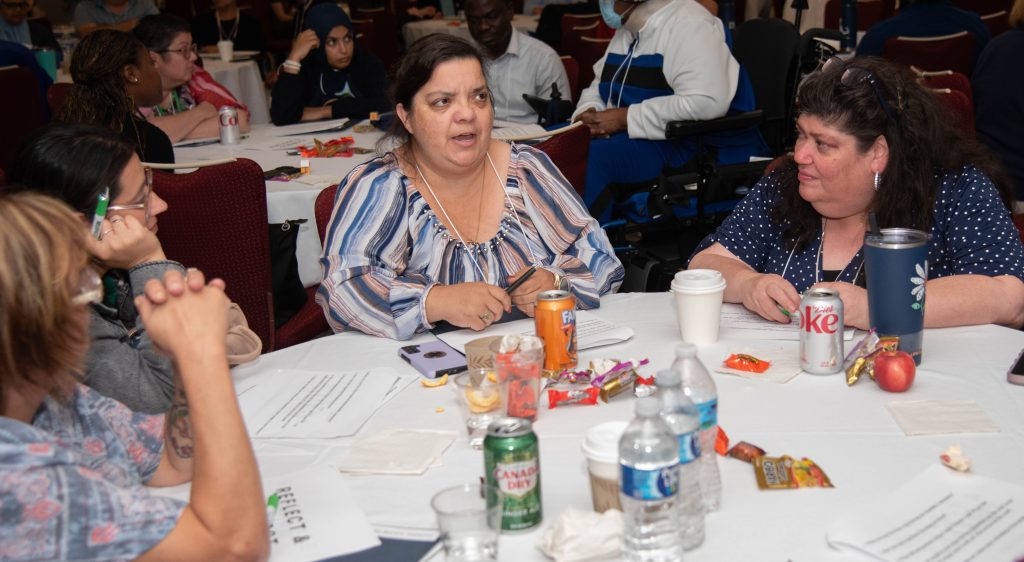 4 women talking