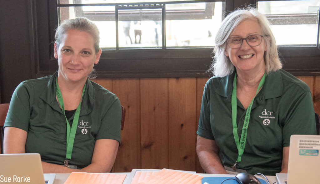 DCR staff at the check in table