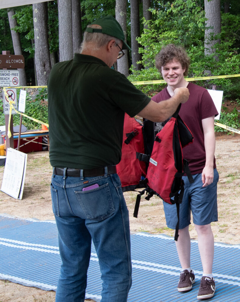 Ian gets a life jacket