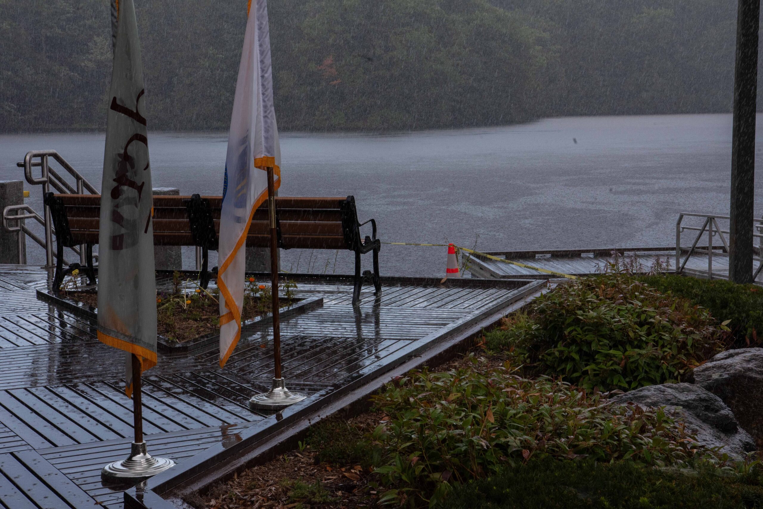 Rainstorm over the lake