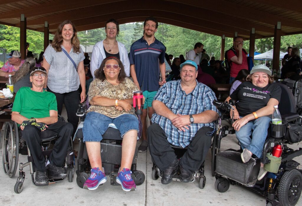 Group of people smiling